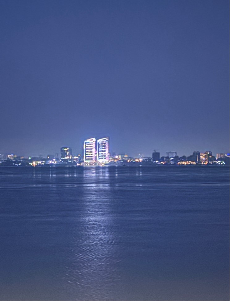 The view of Kinshasa across the river from Brazzaville